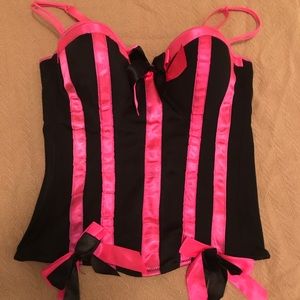 Pink/black corset